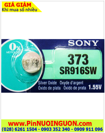 Sony SR916SW _Pin 373; Pin đồng hồ 1.55v SIlver Oxide Sony SR916SW _Pin 373